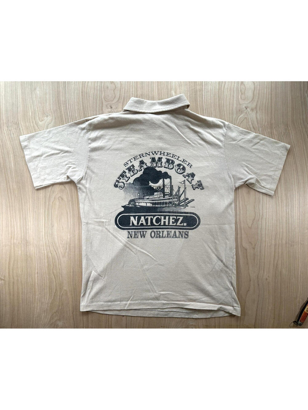 vintage 70's Steamboat shirt New Orleans natchez Large pocket 2 sided Rare